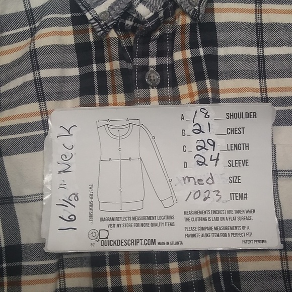 Medium Eddie Bauer flannel button up shirt. 100% cotton. Like new. - Picture 6 of 8